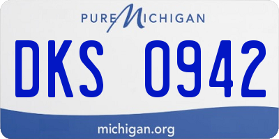 MI license plate DKS0942