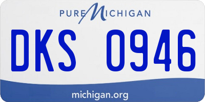 MI license plate DKS0946