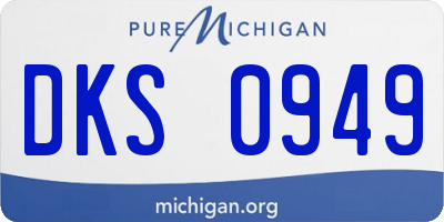 MI license plate DKS0949