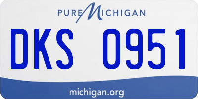 MI license plate DKS0951