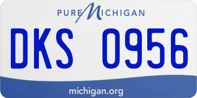 MI license plate DKS0956