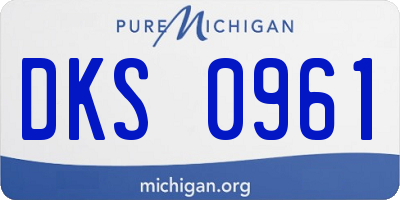 MI license plate DKS0961