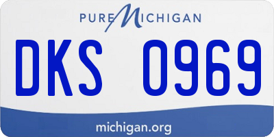 MI license plate DKS0969