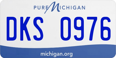 MI license plate DKS0976