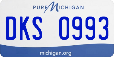 MI license plate DKS0993