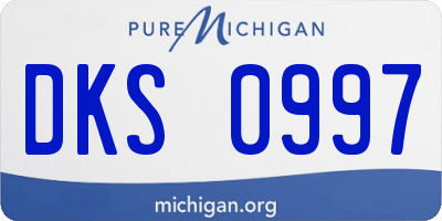 MI license plate DKS0997
