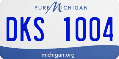 MI license plate DKS1004