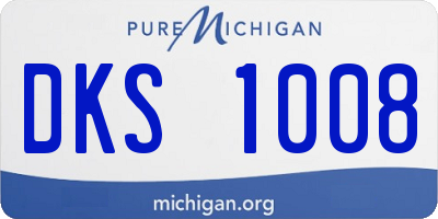 MI license plate DKS1008