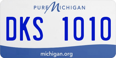 MI license plate DKS1010