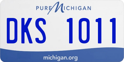 MI license plate DKS1011