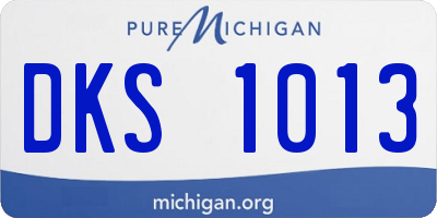 MI license plate DKS1013