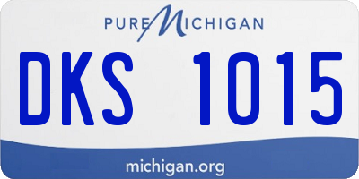 MI license plate DKS1015