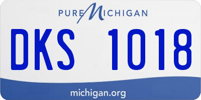 MI license plate DKS1018