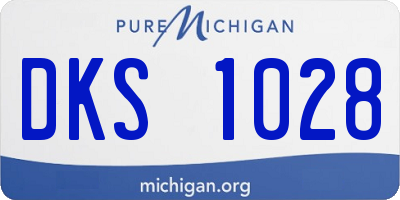 MI license plate DKS1028