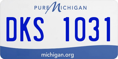 MI license plate DKS1031