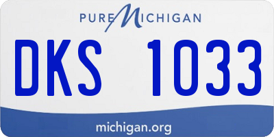 MI license plate DKS1033