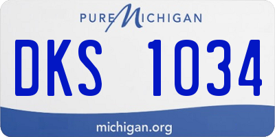 MI license plate DKS1034