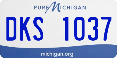MI license plate DKS1037