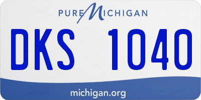 MI license plate DKS1040