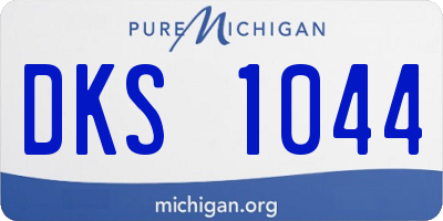 MI license plate DKS1044