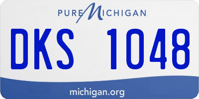 MI license plate DKS1048