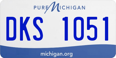 MI license plate DKS1051