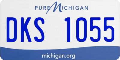 MI license plate DKS1055