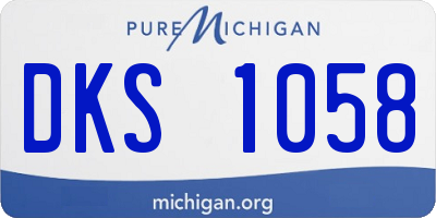 MI license plate DKS1058