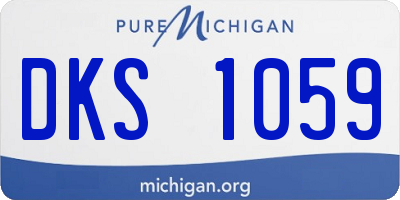 MI license plate DKS1059