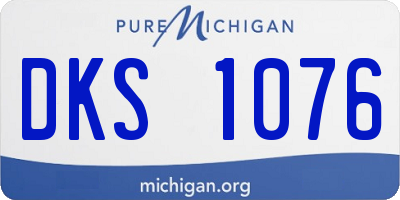 MI license plate DKS1076