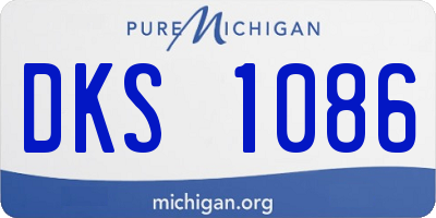 MI license plate DKS1086