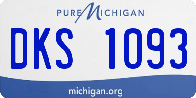 MI license plate DKS1093