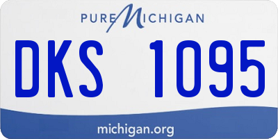 MI license plate DKS1095