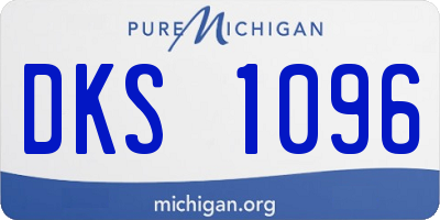 MI license plate DKS1096