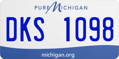 MI license plate DKS1098