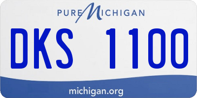 MI license plate DKS1100