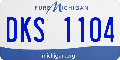 MI license plate DKS1104