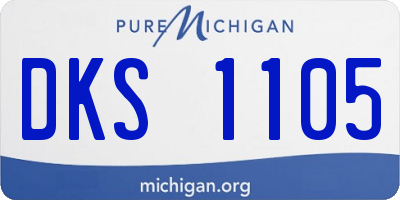 MI license plate DKS1105