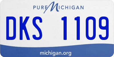 MI license plate DKS1109