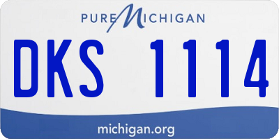 MI license plate DKS1114