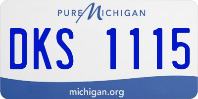 MI license plate DKS1115