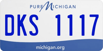 MI license plate DKS1117