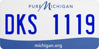 MI license plate DKS1119