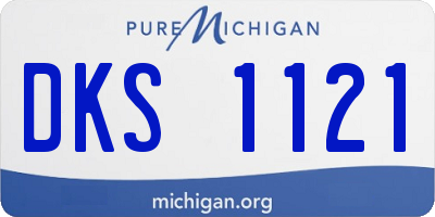 MI license plate DKS1121