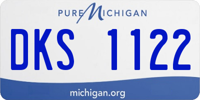 MI license plate DKS1122