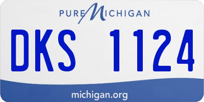 MI license plate DKS1124