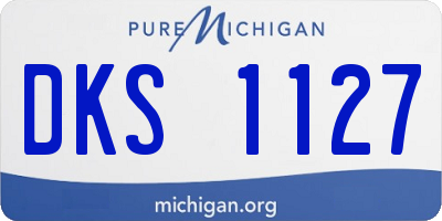 MI license plate DKS1127