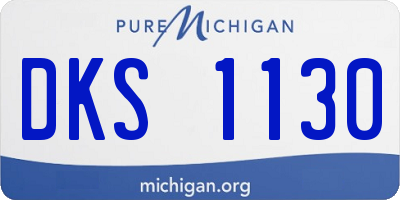 MI license plate DKS1130
