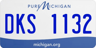 MI license plate DKS1132
