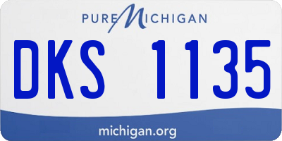 MI license plate DKS1135